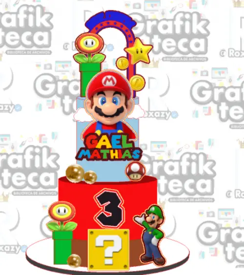 Topo de Bolo Super mario