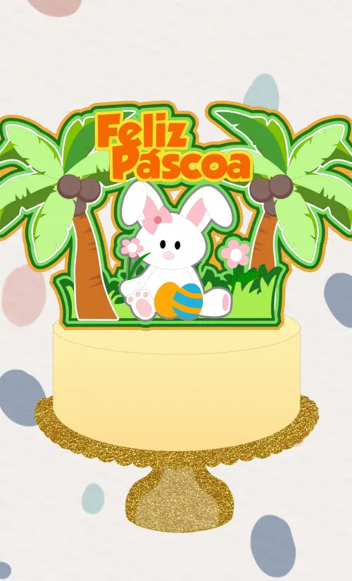 Topo de bolo Páscoa