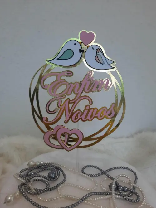 Topo de Bolo Noivado