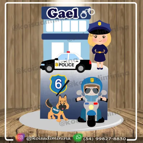 Topo de bolo Policial