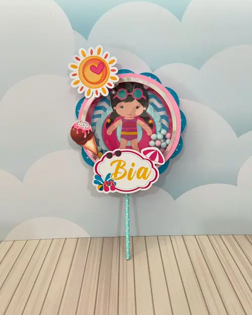 Topo de Bolo Pool Party