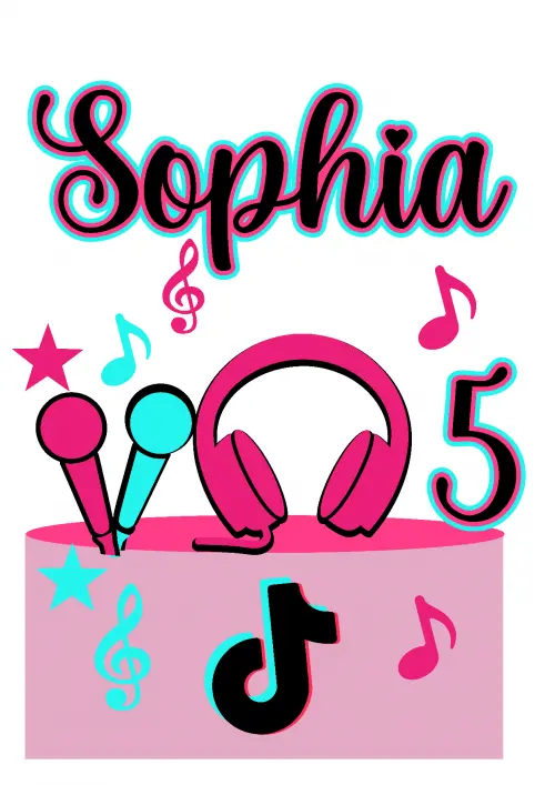 Topo de Bolo Tik e Tok