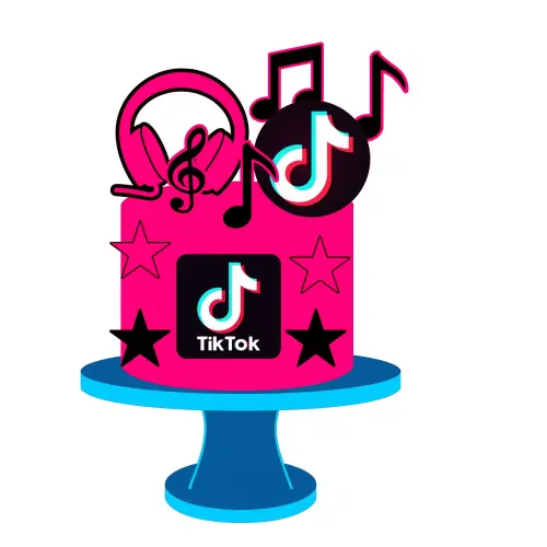 Topo de Bolo Tik e Tok