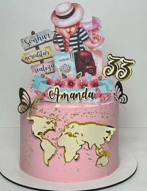 Topo de Bolo Viagem