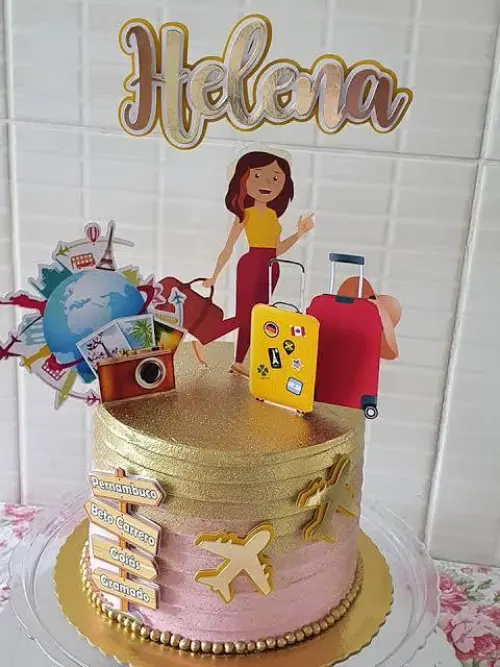 Topo de Bolo Viagem