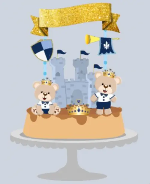 Topo de bolo Ursinho