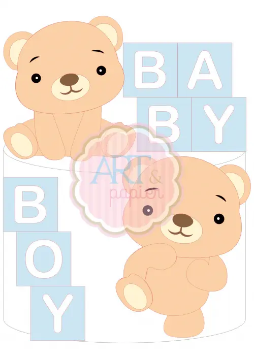 Topo de bolo Ursinho