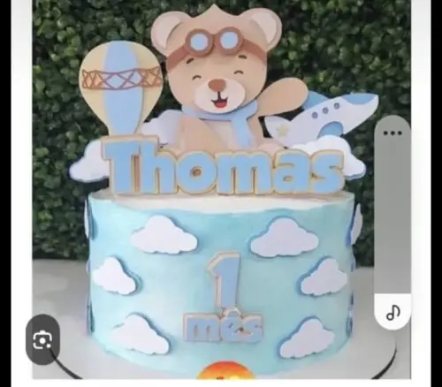 Topo de bolo Ursinho