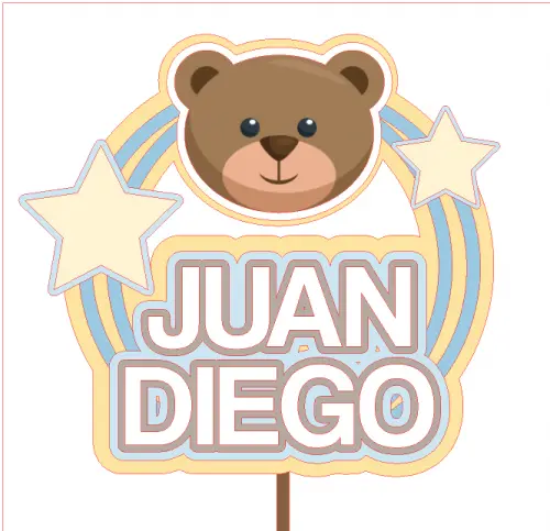 Topo de bolo Ursinho