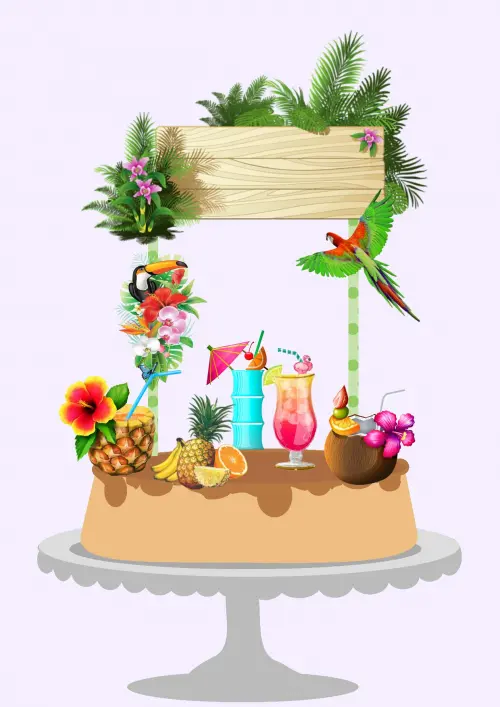 topo de bolo Tropical