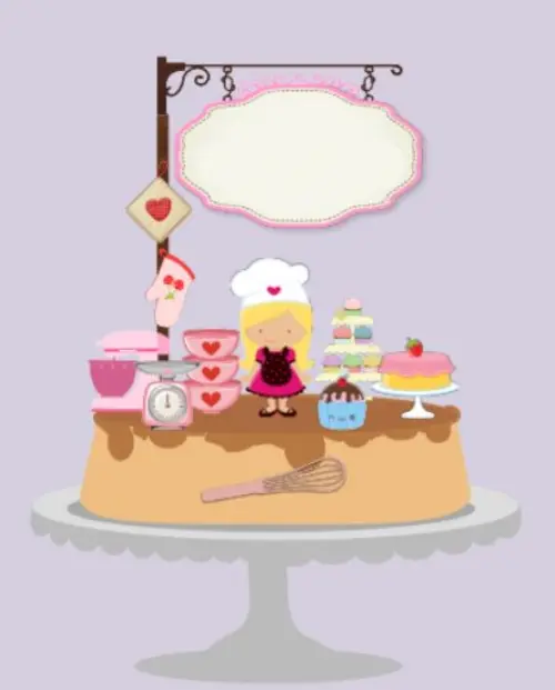 Topo de Bolo Confeitaria