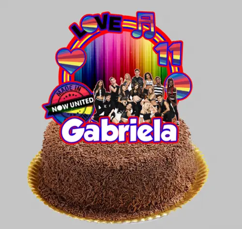 Topo de Bolo Now United