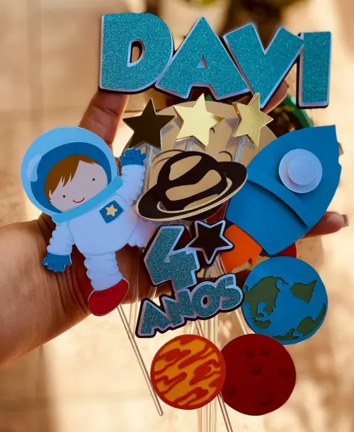 Topo de bolo Astronauta