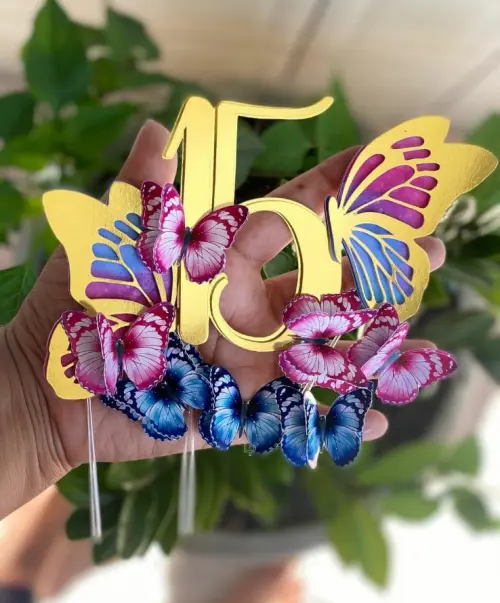 Topo de bolo Borboleta