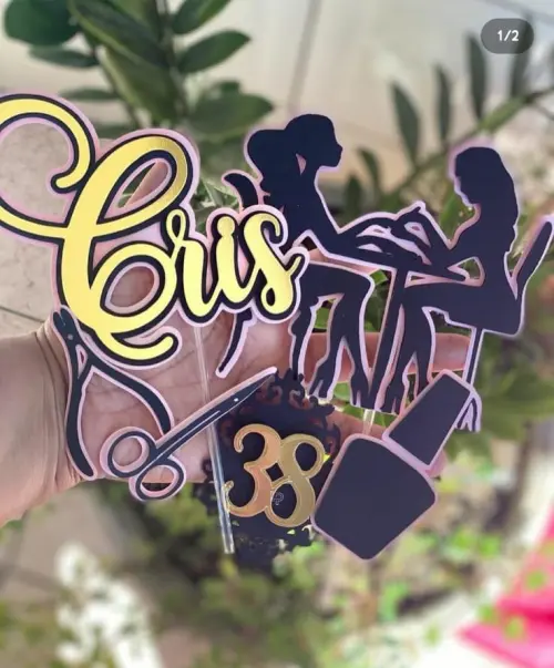 Topo de bolo Manicure