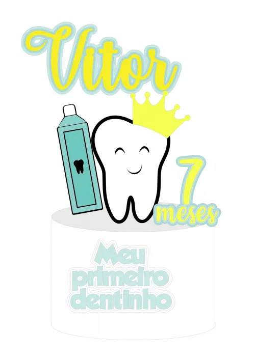 Topo de bolo Dentinho