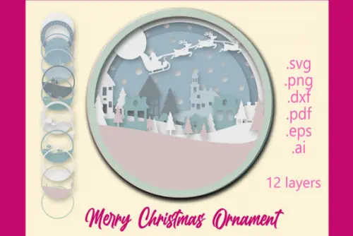 Arquivo de corte Pingente Natalino