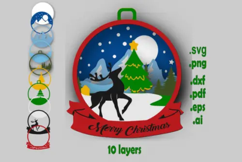 Arquivo de corte Pingente Natalino