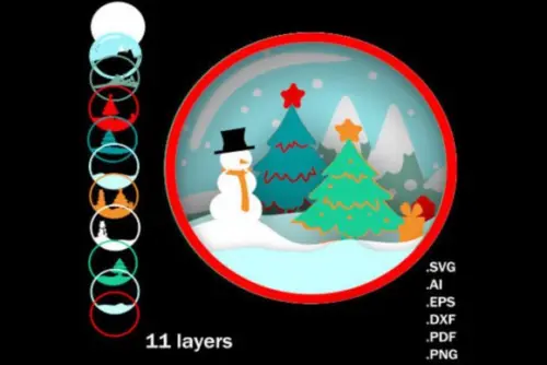 Arquivo de corte Pingente Natalino