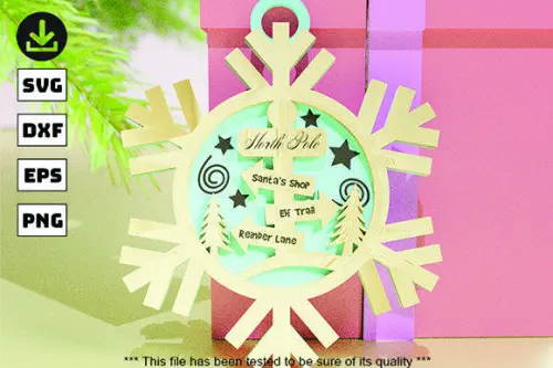 Arquivo de corte Pingente Natalino