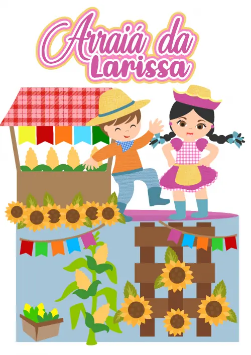 Topo de bolo Arraiá