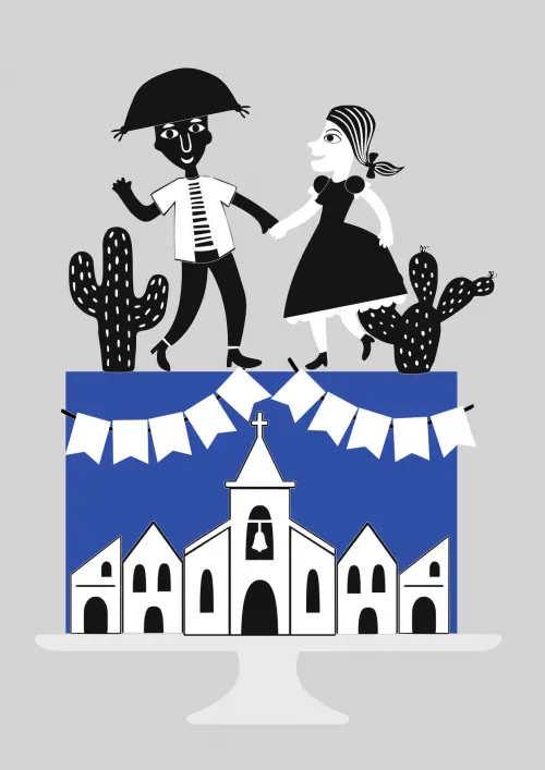 Topo de bolo Arraiá