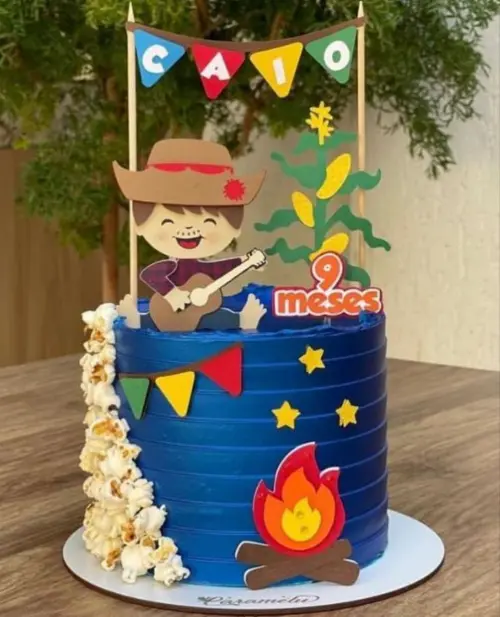 Topo de bolo Arraiá