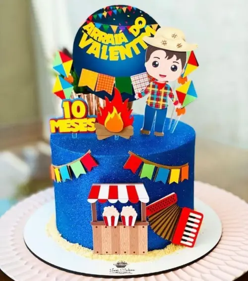 Topo de bolo Arraiá