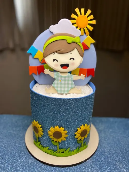 Topo de bolo Arraiá