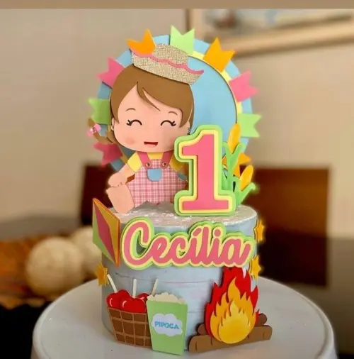 Topo de bolo Arraiá