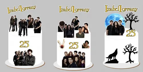 Arquivo de corte topo de bolo Crepusculo  coletiva