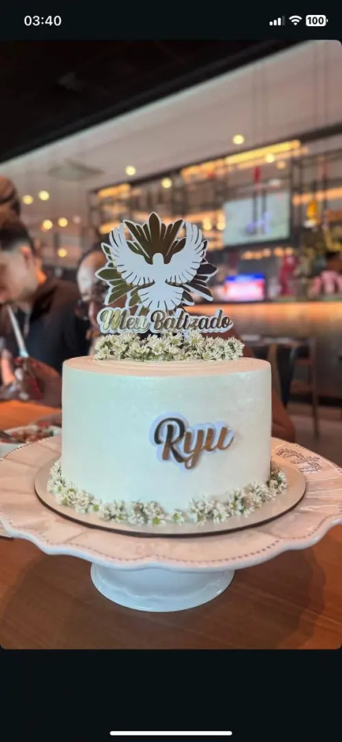 Arquivo de corte topo de bolo Batizado