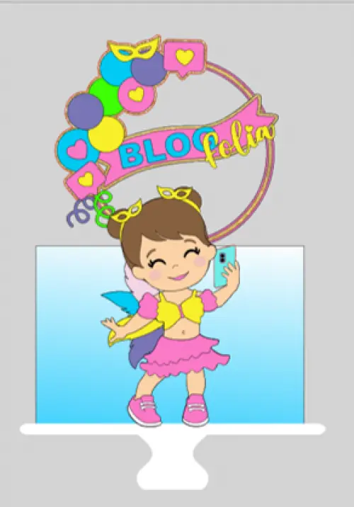 Topo de bolo carnaval