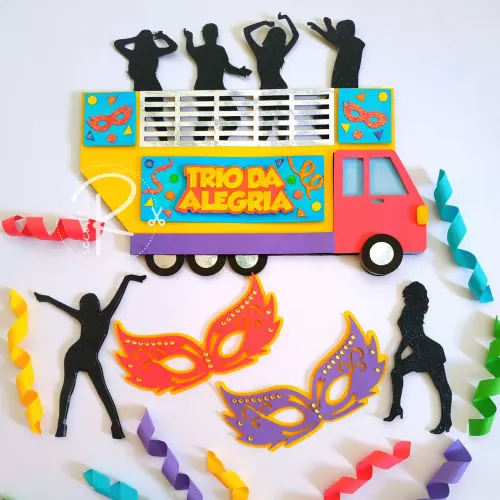 Topo de bolo carnaval