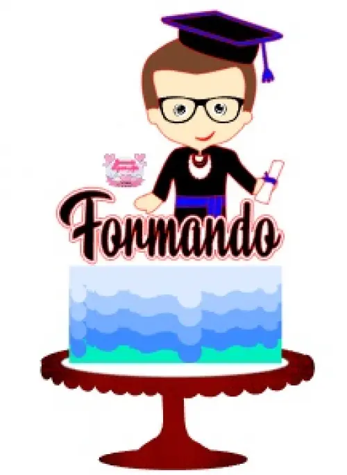 Arquivo de corte topo de bolo Formatura