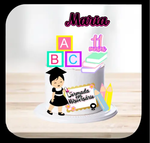 Arquivo de corte topo de bolo Formatura