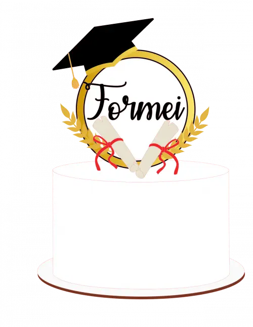 Arquivo de corte topo de bolo Formatura
