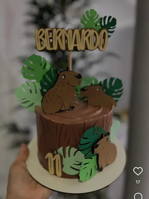 Topo de bolo Capivara