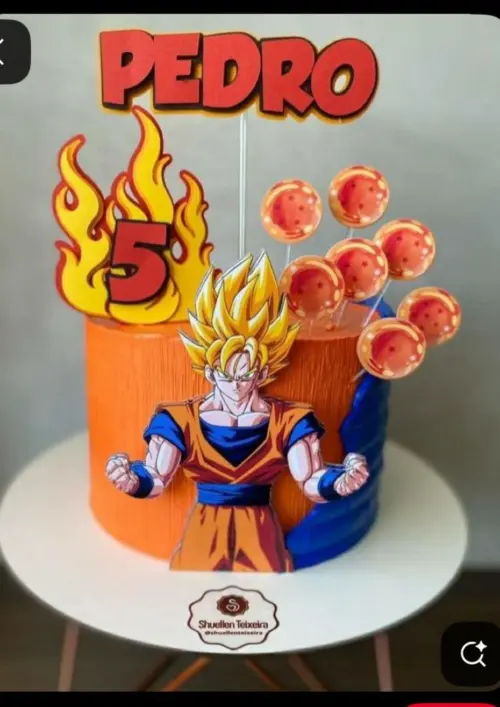 Arquivo de corte topo de bolo Dragon Ball Z