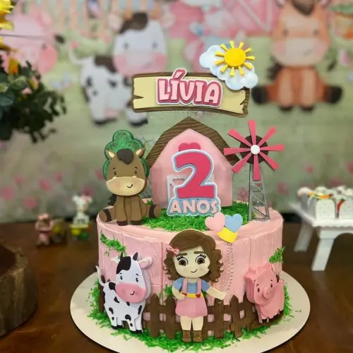 Arquivo de corte topo de bolo Fazendinha