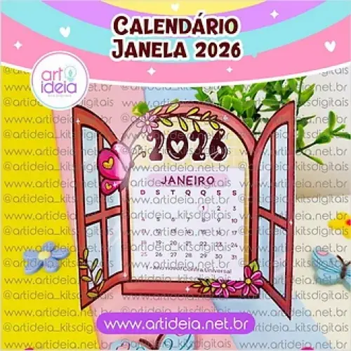 Arquivo de corte Calendário 2026