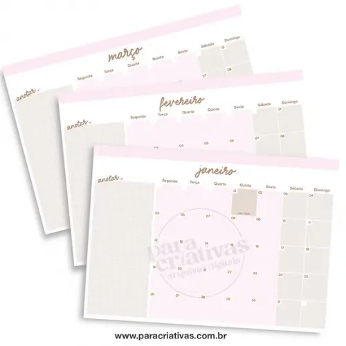 Arquivo de corte Calendário 2026