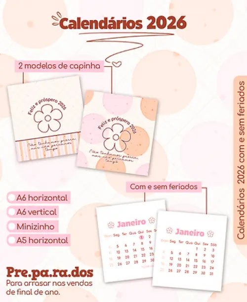 Arquivo de corte Calendário 2026
