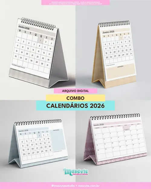 Arquivo de corte Calendário 2026