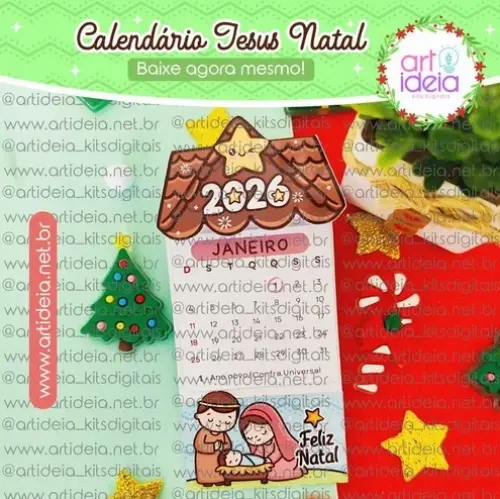 Arquivo de corte Calendário 2026