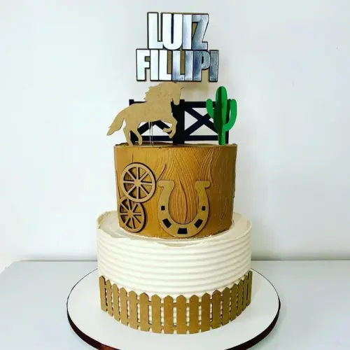 Arquivo de corte  Topo de Bolo Cowboy