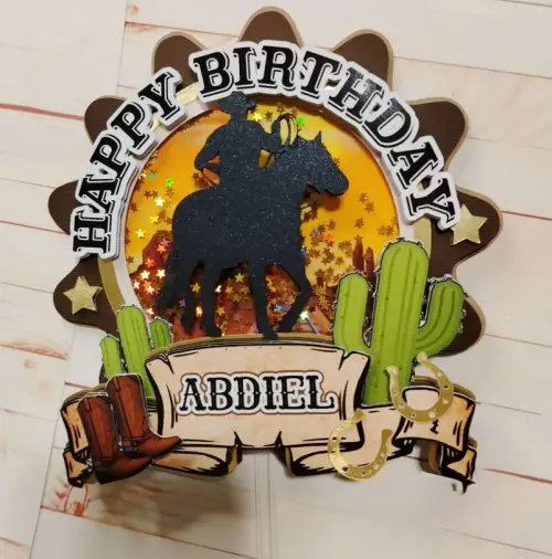 Arquivo de corte  Topo de Bolo Cowboy