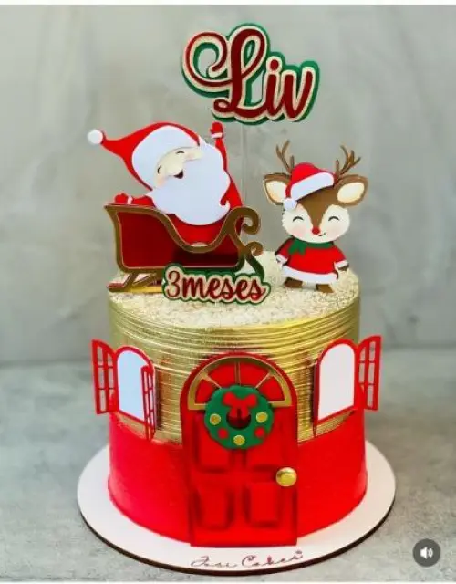 Arquivo de corte topo de bolo Natal