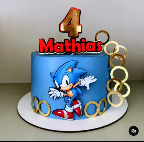 Topo de Bolo Sonic