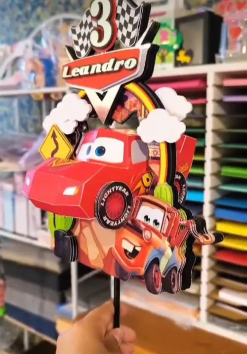 Arquivo de corte topo de bolo Carros